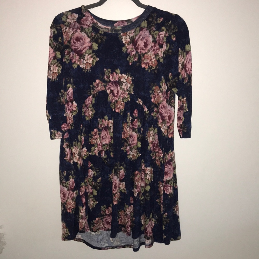 Boho Blu navy floral dress